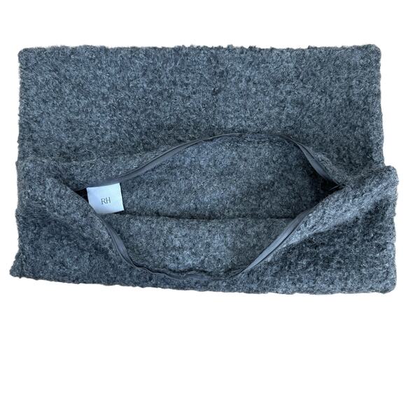 RH Restoration Hardware Suri Alpaca Textured Boucle Pillow Cover Square Gray - Picture 5 of 10